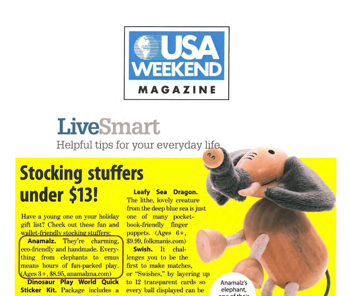 newspaper with article about anamalz