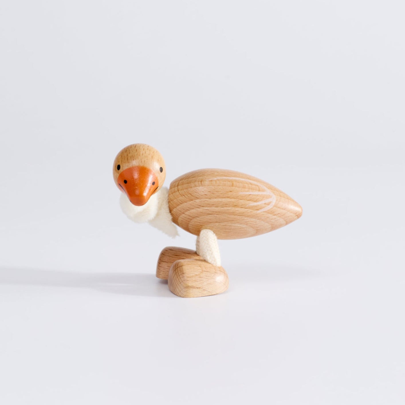 Side view of Anamalz Wooden Goose – sustainable educational toy for children