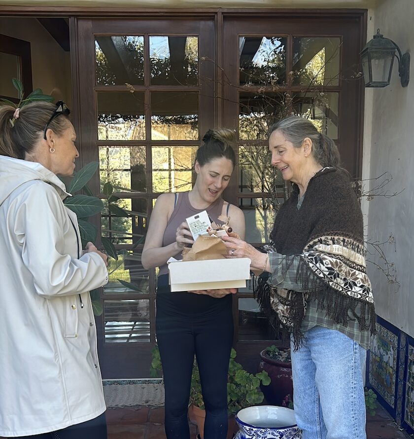 Hand-delivering an order in Redding, California.