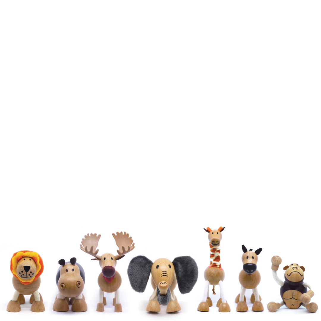 Anamalz Wild Safari Wooden Toy Animals for Kids