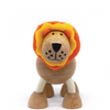 Adorable eco-friendly lion toy crafted from wood and fabric, ideal for sparking imaginative adventures