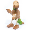 Cute and playful T-Rex dinosaur eco wooden toy with flexi arms and legs, perfect for imaginative play. 