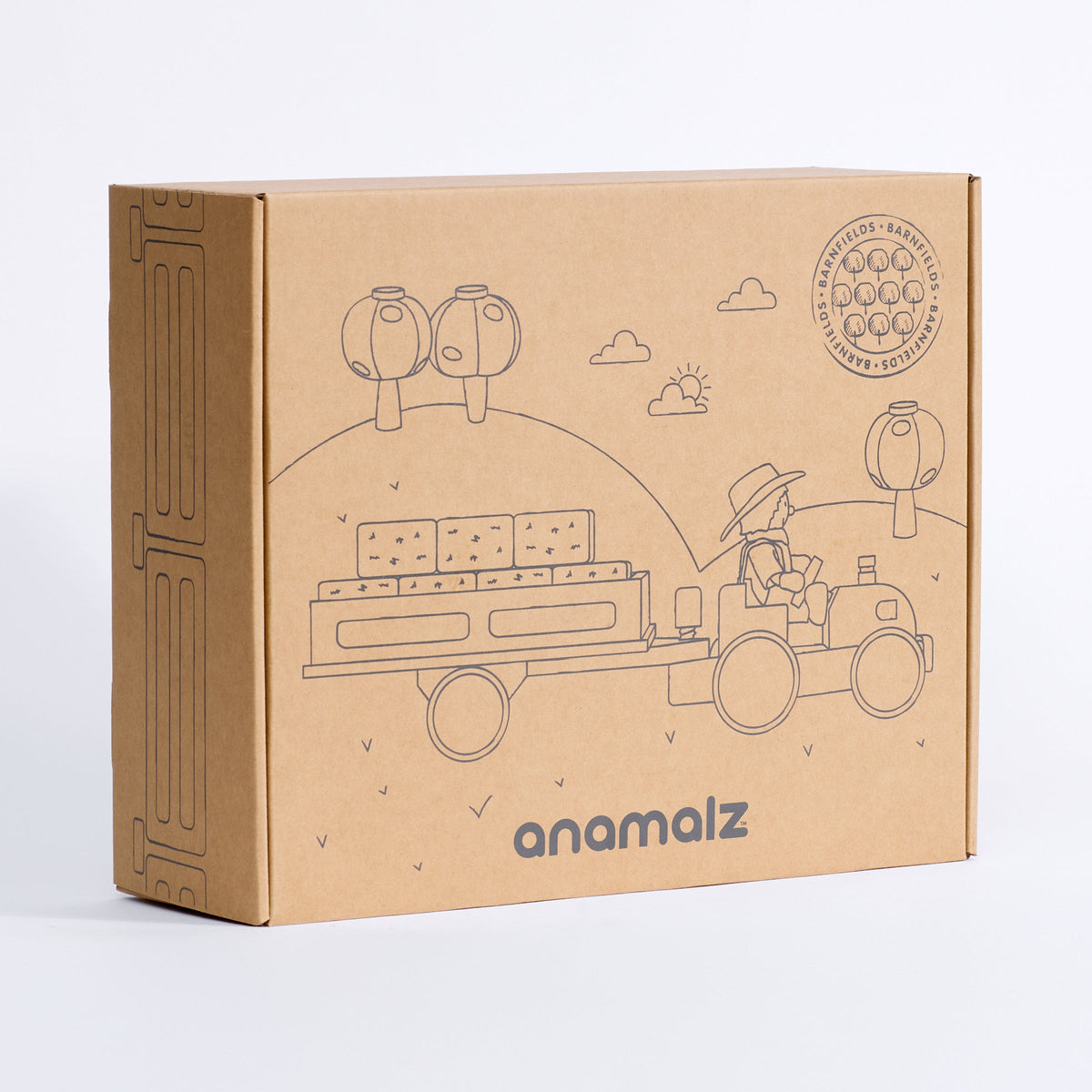 Tractor & Trailer Set gift box, three-quarter view