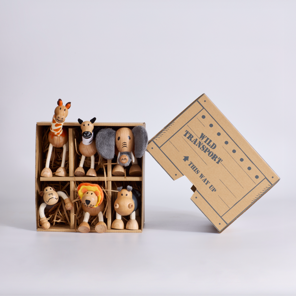 Roaming Mountains Safari Set | Eco-Friendly Wooden Toy Animals
