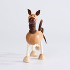 Front view of Anamalz Natural Wooden Horse Toy – eco-friendly educational toy for toddlers