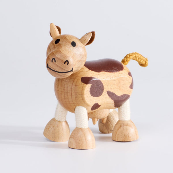Cow Toy Eco-Friendly Wooden Farm Animal by Anamalz Anamalz
