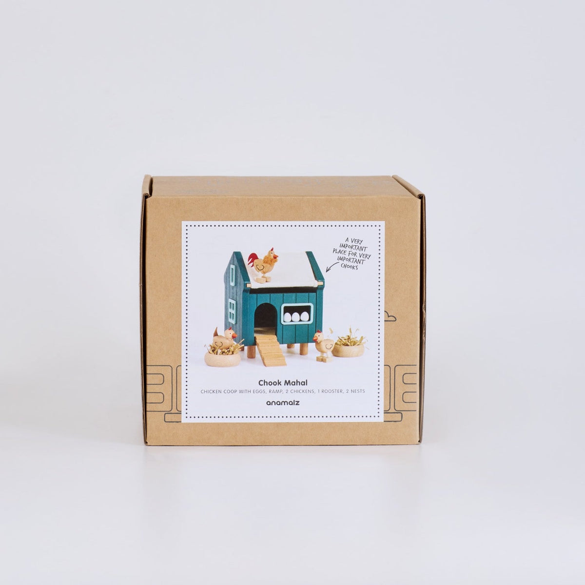 Chook Mahal gift box with chicken coop product label
