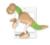 Cute and playful T-Rex dinosaur eco wooden toy with flexi arms and legs, perfect for imaginative play. 